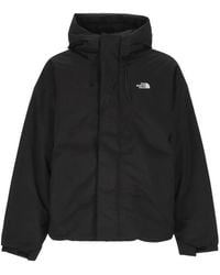 The North Face - Logo-Print Hooded Padded Jacket - Lyst