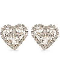 Mayol - Taylor Crystal-Embellished Heart Earrings - Lyst