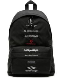Balenciaga - Explorer Rucksack mit Logo-Stickerei - Lyst