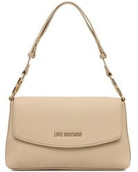 Love Moschino - Logo-Plaque Pebbled Shoulder Bag - Lyst