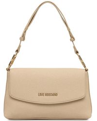 Love Moschino - Logo-Plaque Pebbled Shoulder Bag - Lyst