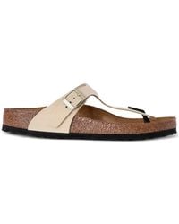 Birkenstock - Gizeh Leather Flip Flops - Lyst