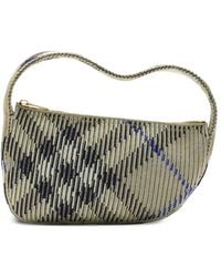 Burberry - Check Mini Knitted Bag - Lyst