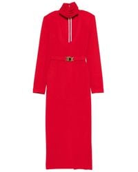 ROWEN ROSE - Vestido largo con cinturón - Lyst