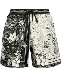 Amiri - Bandana Floral Silk Shorts - Lyst