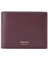 Ferragamo - Classic Bi-fold Leather Wallet - Lyst