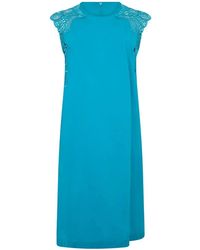 Alberta Ferretti - Lace-Detail Midi Dress - Lyst