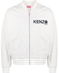 KENZO - Veste bomber zippée à logo imprimé - Lyst