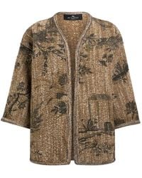 Etro - Bouclé Kesa With Flower And Animal Motif - Lyst