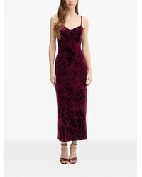 Guess - Velvet Slip Maxi Dress - Lyst