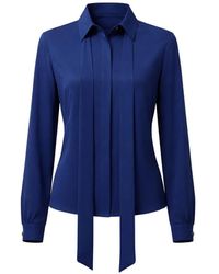 Elie Saab - Tie-Neck Silk Shirt - Lyst