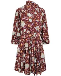 Ulla Johnson - Minikleid Mit Blumen-Print - Lyst