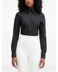 KARL LAGERFELD - Logo-Embroidered Chest-Pocket Shirt - Lyst