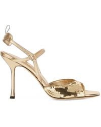 Fendi - Very Colibrì Sequin-Embellished Leather Sandals - Lyst
