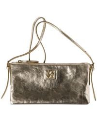 Miu Miu - Clutch mit Logo - Lyst