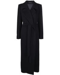 Tagliatore - Belted Long Coat - Lyst