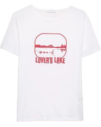 Prada - Graphic-Print Cotton T-Shirt - Lyst