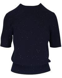 Akris - Short-Sleeve Knitted Sweater - Lyst