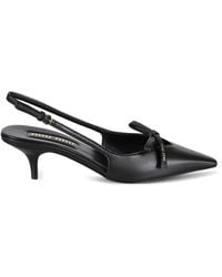 Miu Miu - Escarpins En Cuir À Bride Arrière - Lyst