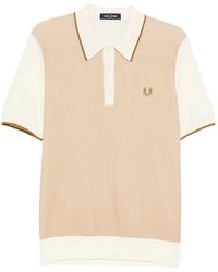 Fred Perry - Laurel Wreath Textured-Knit Polo Shirt - Lyst
