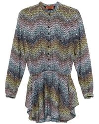 Missoni - Robe Courte À Design Zig-Zag Ornée De Sequins - Lyst