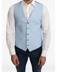 Dolce & Gabbana - V-Neck Button-Up Waistcoat - Lyst