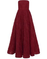 Rebecca Vallance - Willow Strapless Ruffled Gown - Lyst