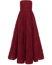 Rebecca Vallance - Willow Strapless Ruffled Gown - Lyst
