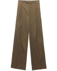 Carven - Pleated-Front Cotton Trousers - Lyst