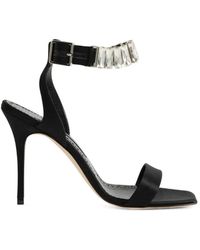 Manolo Blahnik - Bayosan Crystal-Embellished Sandals - Lyst