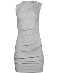 David Koma - Crystal Brooch Ruched Mini Dress - Lyst