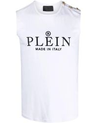 Philipp Plein - Sleeveless Cotton Top - Lyst
