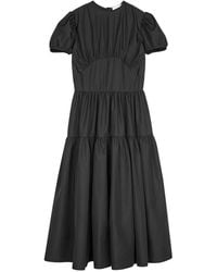 Cecilie Bahnsen - Cilia Gathered-Detail Midi Dress - Lyst