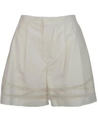 Ermanno Scervino - Lace-Trim Button Shorts - Lyst