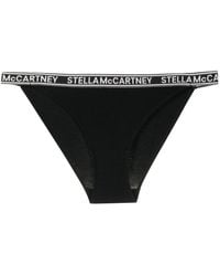 Stella McCartney - Slip bikini con logo jacquard - Lyst