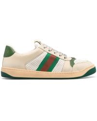Gucci - Leather Screener Sneakers - Lyst
