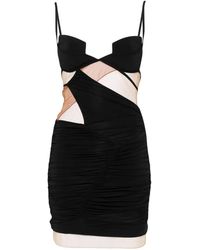 Nensi Dojaka - Sheer-Panels Mini Dress - Lyst
