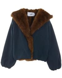 ELEH - Padded Faux-Fur-Trim Jacket - Lyst
