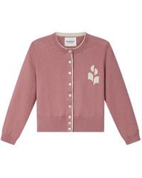 Isabel Marant - Lona Logo-Patch Button-Up Cardigan - Lyst