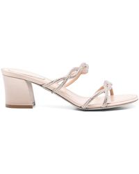Rene Caovilla - 60 Mm Leren Sandalen - Lyst