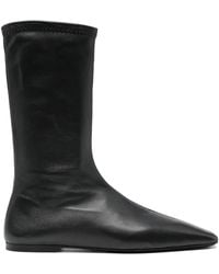 TOTEME - Leather Sock Boots - Lyst
