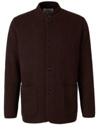Lardini - Virgin Wool Basket-Weave Cardigan - Lyst