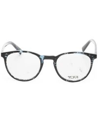 Tumi - Mottled-Effect Round-Frame Glasses - Lyst