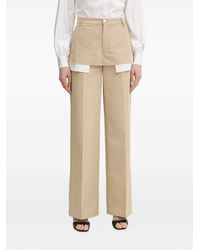 Silvian Heach - Layered-Detail Straight-Leg Trousers - Lyst