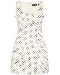 ROTATE BIRGER CHRISTENSEN - Mini Dress With Round Neckline And Back Zip Closure - Lyst