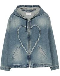 Carne Bollente - Heart Hooded Denim Jacket - Lyst