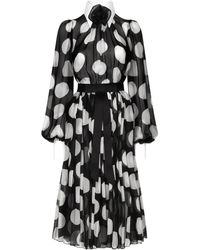 Dolce & Gabbana - Wadenlanges Kleid aus Chiffon - Lyst