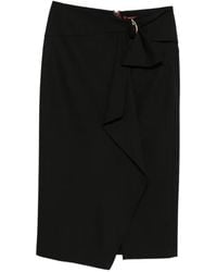 Max Mara - Minijupe Portefeuille À Détail De Boucles - Lyst