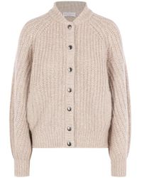 Brunello Cucinelli - Sequin-Embellished Ribbed Cardigan - Lyst