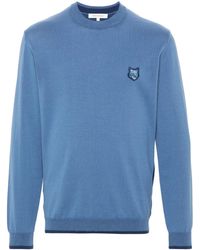 Maison Kitsuné - Signature Fox-Motif Knitted Jumper - Lyst